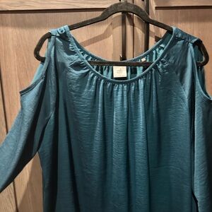 Cabi, green long sleeve blouse